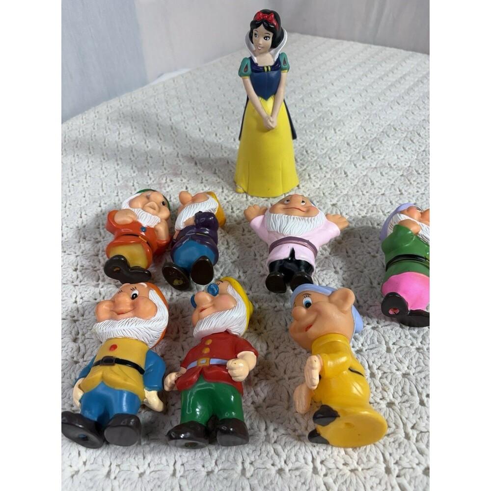 Disney Thailand Snow White & the Seven Dwarfs PVC Figurine Lot, 8 Pieces